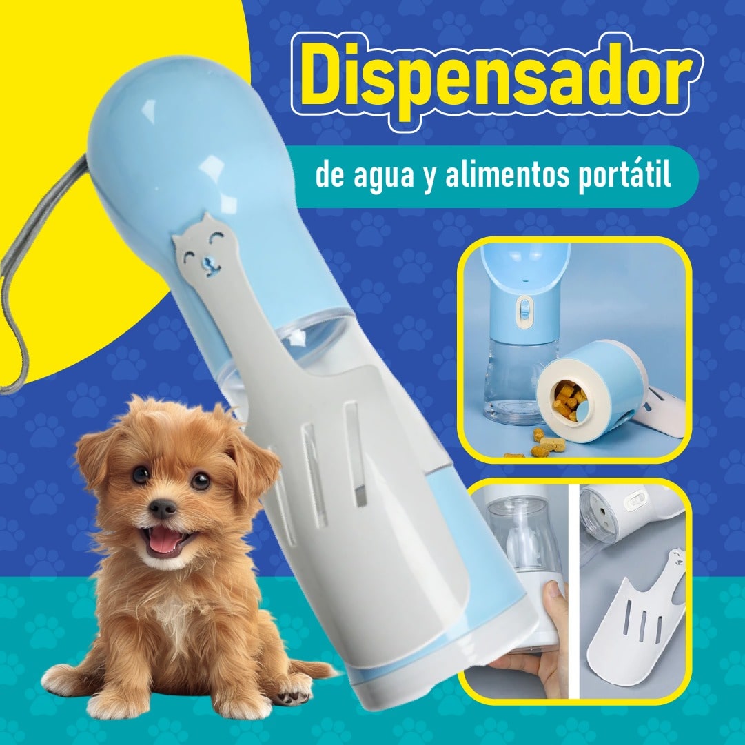 Dispensador de agua y alimentos portátil